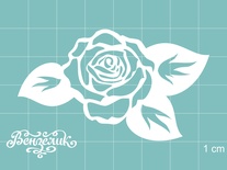 Чипборд від Вензелик - Роза 04, розмір: 67x39 мм