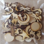 Дерев’яні прикраси змішані, 65шт.ук