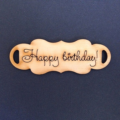 Деревʼяна фігурка WOOD-058 - Happy Birthday 2, 1 штука