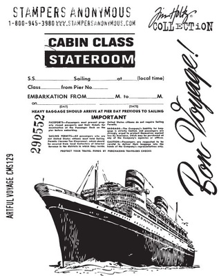 Резиновые штампы от Stampers Anonymous - Tim Holtz - Artful Voyage Stamp Set, 4 шт