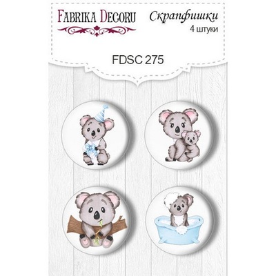 Набор скрапфишек ТМ Фабрика Декора из 4 шт № 275, Puffy Fluffy Boy