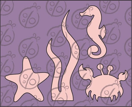 Чипборд Набір "На дні морської" маленький cb-222