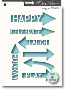 Маска-трафарет від Memory Box HAPPY ARROWS Designer Stencil 88509