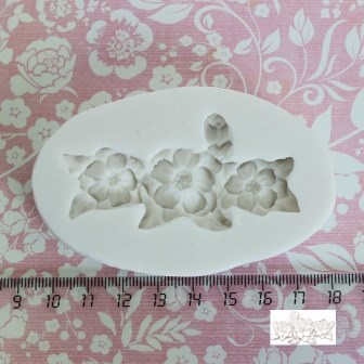 Силиконовая форма (молд) - Цветочный узор 2, размер: 70х37мм