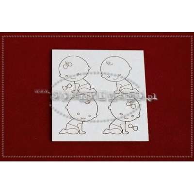 Чипборд Scrapiniec - хлопчики і дівчатка, 4 штуки