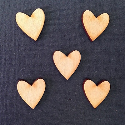 Деревʼяна фігурка WOOD-044 - Сердечко, 1 штука