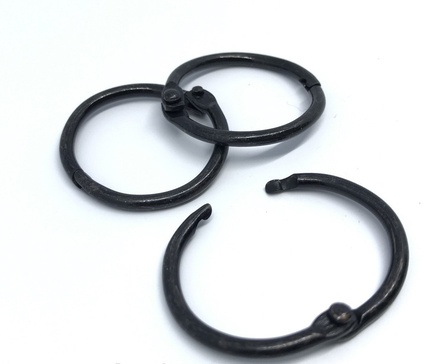 Кольцо для альбома, черный, диаметр - 30 мм, 1 шт.