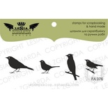 Набір акрилових штампів Lesia Zgharda FA076 Птахи, 4 шт