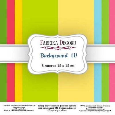 Набір скрап-паперу - Backgrounds 4 (арт. 1U, 15x15см, Фабрика Декору