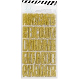 Наліпки - алфавіти - Heidi Swapp Magnolia Jane Cardstock Sticker Sheets - Gold GlitteRed GlitteRed