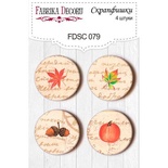 Набір скрап-фішок від ТМ Фабрика Декору з 4 шт. FDSC 079
