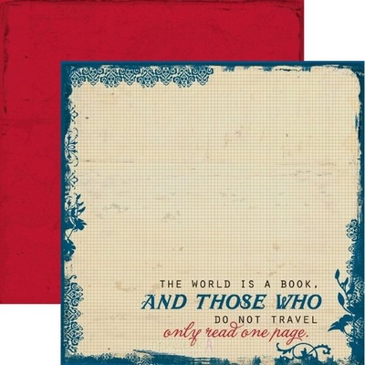 Лист скрапбумаги Authentique Roam, 30х30 см, двусторонняя