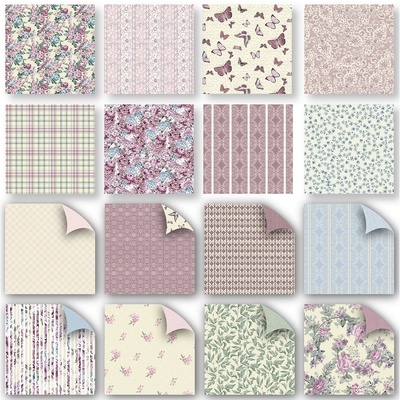 Набор скрапбумаги от First Edition - Mulberry Kisses, 20х20 см, 48 шт