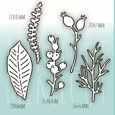 Набор ножей для вырубки от MiMiCut "Гербарий -3", 82x49мм