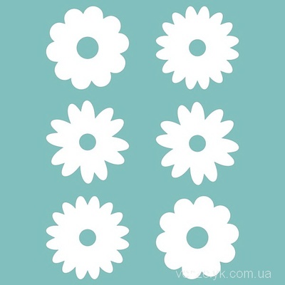 Чипборд від Вензелик - Набір квітів 03, 13 мм, розмір: 13 мм