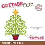 Ніж для вирубки CottageCutz Flourish Tree, 10x10 см
