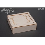 Коробка з пивного картону з декоративним гравіюванням від Вензелик, 100*105 мм