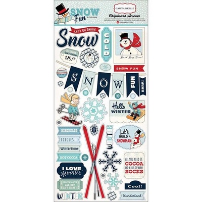 Набор высечек из чипборда Carta Bella - Snow Fun - Chipboard