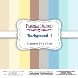 Набор бумаги 15х15 Background 1, ТМ Фабрика Декору