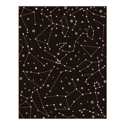 Гумовий штамп Hero Arts - Reverse Constellation Background, дерев’яний блок