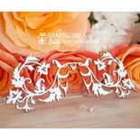 Чипборд ScrapBox - Бордюр з квітами і листочками Hw-043