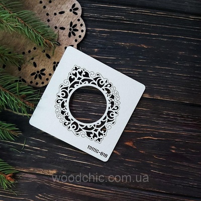 Чипборд Рамка 10 від WOODchic, 9x7 см