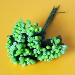 Веточки с ягодками, цвет зеленый, 12 штук