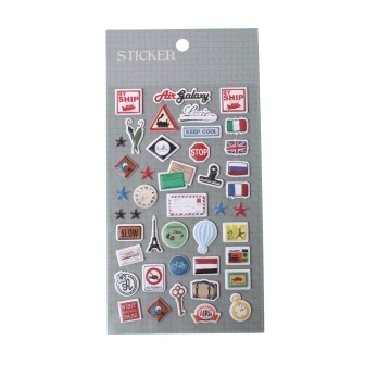 Набір наліпок «Подорожі 1», аркуш 15x9.см