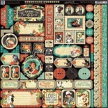 ЦЕНА СНИЖЕНА! Наклейки Graphic 45 - Raining Cats and Dogs - Stickers, 30х30 см