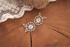 Чипборд "Цветы Майвы" от WOODchic, 3х3,6 см