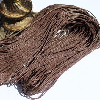 Вощений шнур, 1,5мм, колір коричневий, 5 метрів