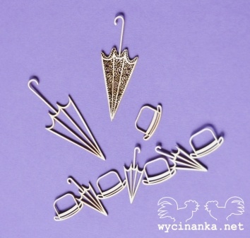 Чипборд від Wycianka - Ретро - набір, 4 дет.