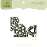 Акриловый штамп Lesia Zgharda StP006a Стимпанк шестеренки, размер 4,5х3,5 см.