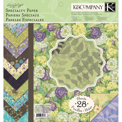 Набір паперу від K&Company - "Яскравий світ рослин", розмір: 31x31 см
