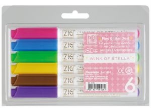 Набір маркерів з блискітками, 6 шт.