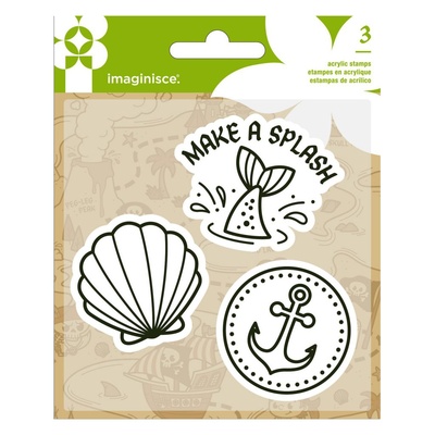 Набір штампів від Imaginisce - Mermaid, розміри пакування 9,5x13,3 см
