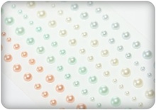 Самоклейні напівперлинки, 120 шт., 4 кольори, Троянди