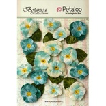 Набір об’ємних квітів (анютині очі) Petaloo - Velvet Pansiesx15 - Teal