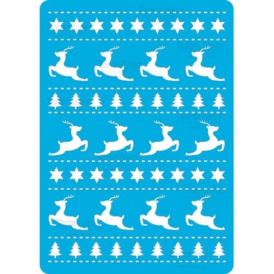 Трафарет - Фабрика Декору - Різдвяні олені, 15см х 20см
