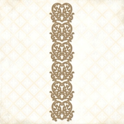 Чипборд Blue Fern StudiOs-Lace Heart Border