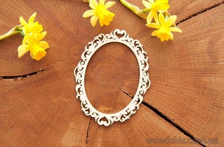 Чипборд от WOODchic - Рамка "Винтажная овальная"