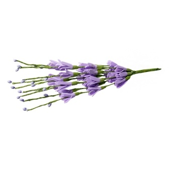 Веточки с цветочками, цвет сиреневый, 20 см, 10шт.