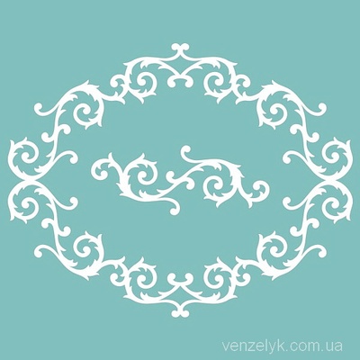 Чипборд від Вензелик - Набір рамок + вензель 14, 90x110 мм, розмір: 90x110 мм