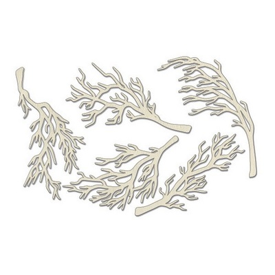 Набір чіпбордів Гілочки 767, 10x15см, колір молочний, ТМ Фабрика Декору