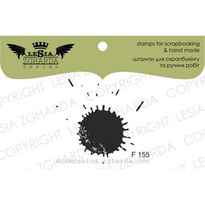 Акриловый штамп Lesia Zgharda F155 Клякса большая, размер 3,5х3,4 см