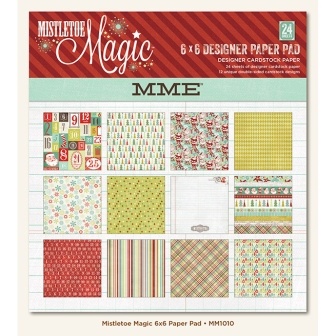 Набір паперу My Mind's Eye - Mistletoe Magic, 15х15см, 24 аркуші