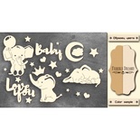 Чипборд Фабрика Декору - My little baby boy 1, колір молочний, крафт