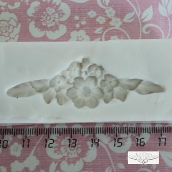 Силиконовая форма (молд) - Цветочный узор 3, размер: 69х25мм