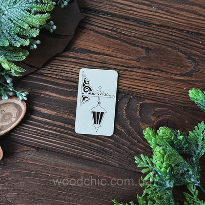 Чипборд Ліхтар бра ажурний від WOODchic, 7x4см
