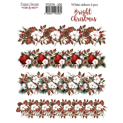 Набір наліпок (стікерів) 4шт. Bright Christmas #326